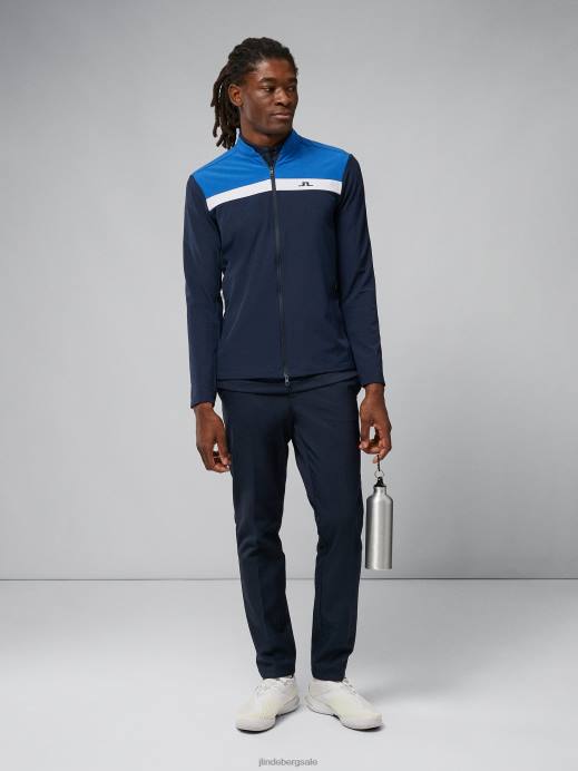 Men J.Lindeberg Nautical Blue Kv Hybrid Jacket Clothing 8R622383