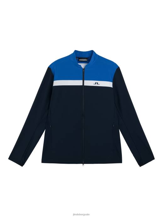 Men J.Lindeberg Nautical Blue Kv Hybrid Jacket Clothing 8R622383