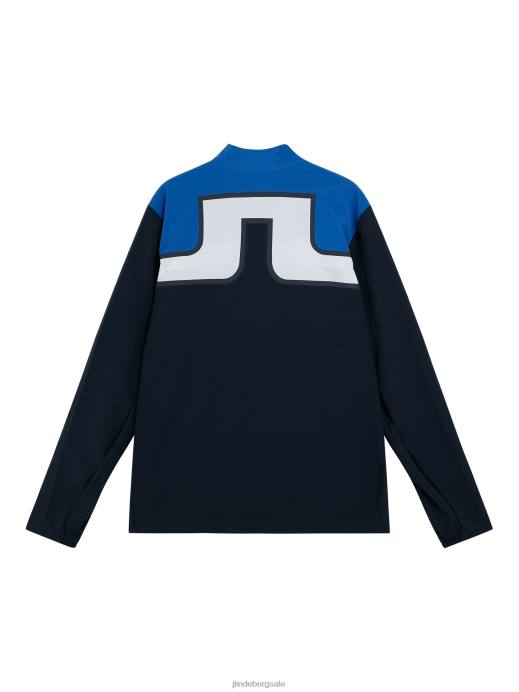 Men J.Lindeberg Nautical Blue Kv Hybrid Jacket Clothing 8R622383