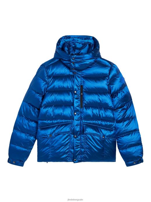 Men J.Lindeberg Nautical Blue Sphere Down Jacket Clothing 8R622450