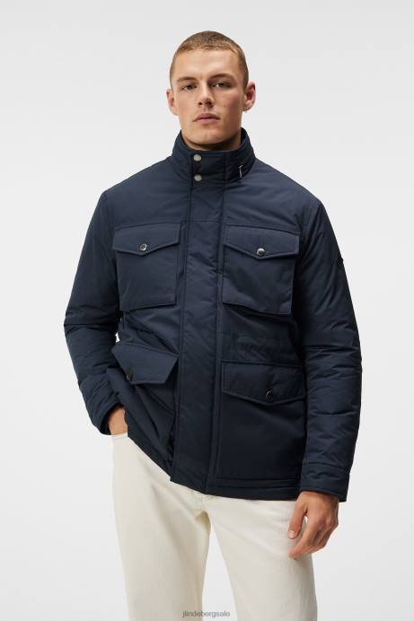 Men J.Lindeberg Navy Acer Padded Jacket Clothing 8R62917
