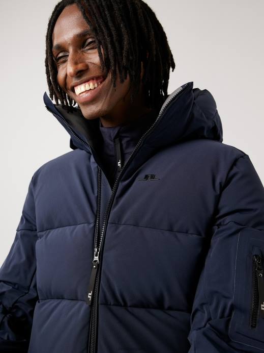Men J.Lindeberg Navy Adler Down Ski Jacket Clothing 8R622484