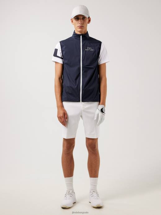 Men J.Lindeberg Navy Ash Light Packable Golf Vest Clothing 8R622495