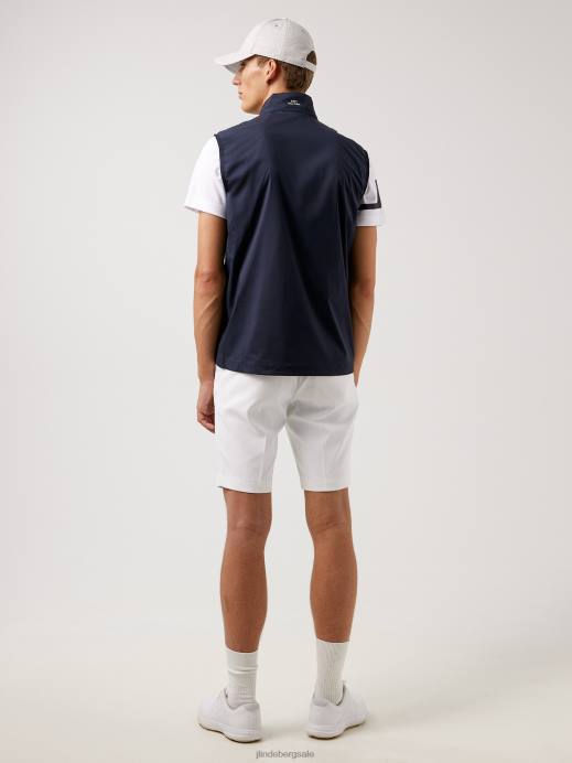 Men J.Lindeberg Navy Ash Light Packable Golf Vest Clothing 8R622495