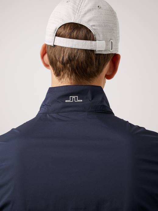 Men J.Lindeberg Navy Ash Light Packable Golf Vest Clothing 8R622495