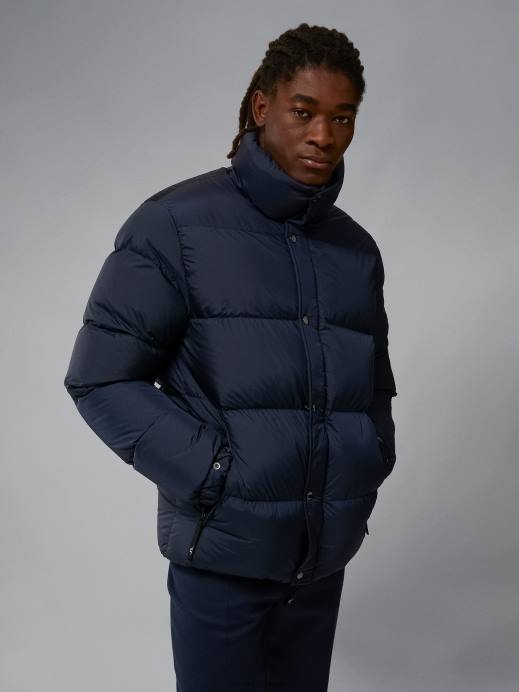 Men J.Lindeberg Navy Big Bridge Down Jacket Clothing 8R622440