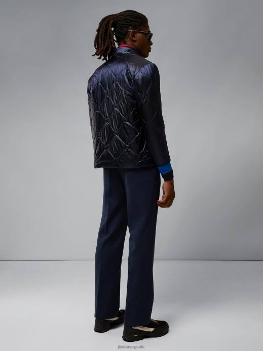 Men J.Lindeberg Navy Flow Bomber Jacket Clothing 8R622445