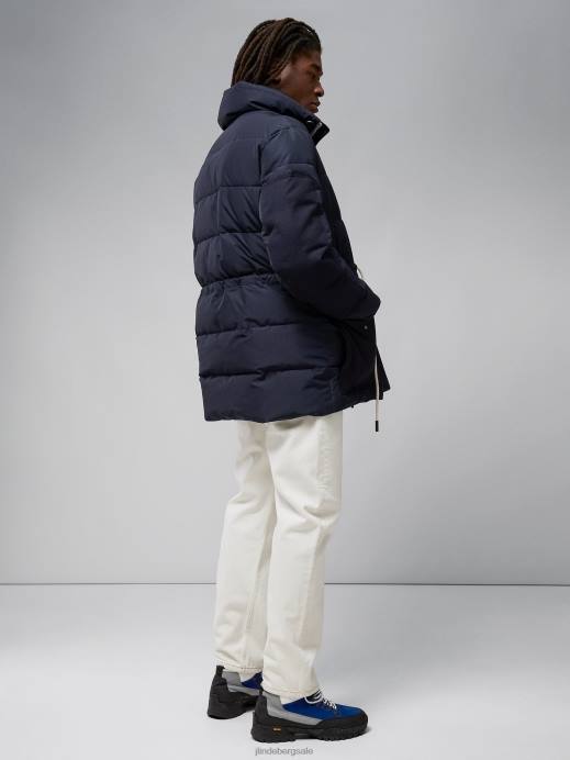 Men J.Lindeberg Navy Murphy Hybrid Parka Clothing 8R622403