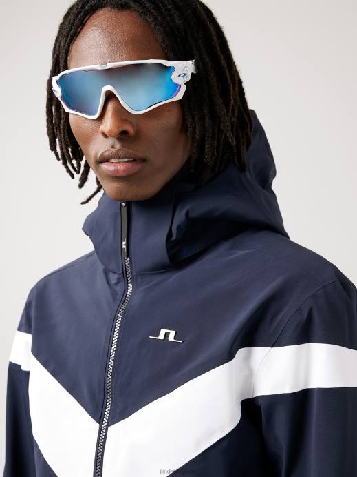 Men J.Lindeberg Navy Omnia Pro Ski Jacket Clothing 8R622486