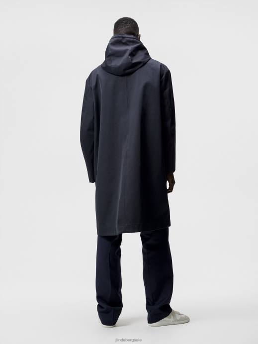 Men J.Lindeberg Navy Ronan Tech Parka Clothing 8R62924