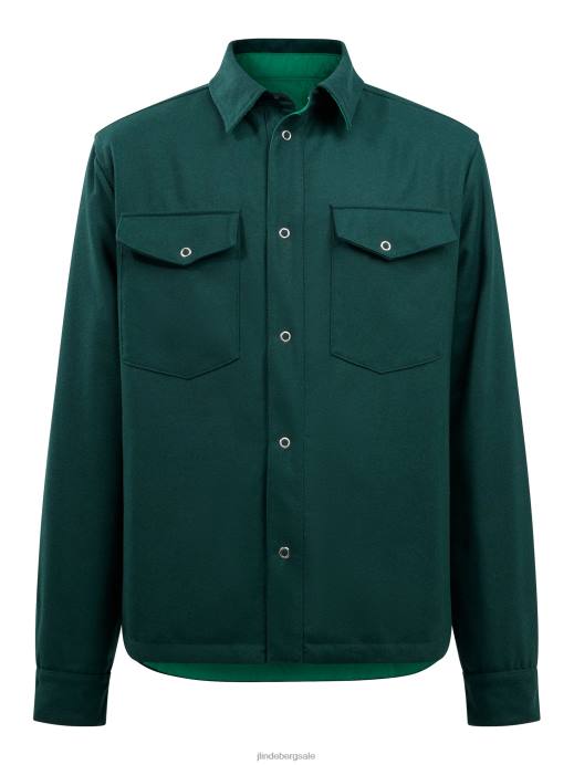 Men J.Lindeberg Ponderosa Pine Big Bridge Reversible Overshirt Clothing 8R622428