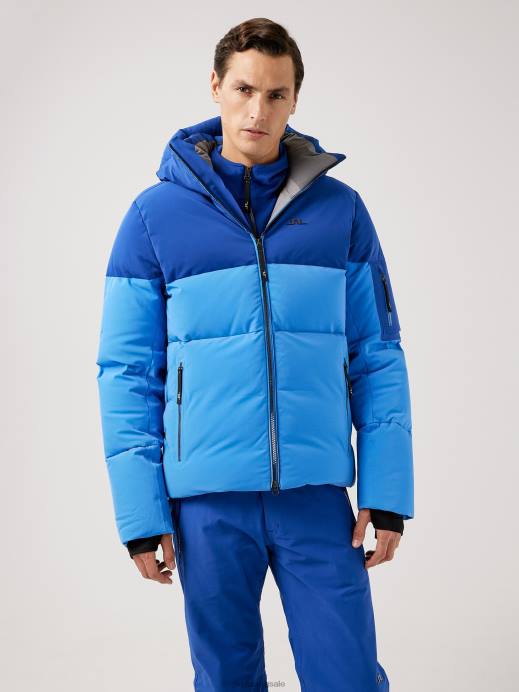 Men J.Lindeberg Spectrum Blue Adler Down Ski Jacket Clothing 8R622485