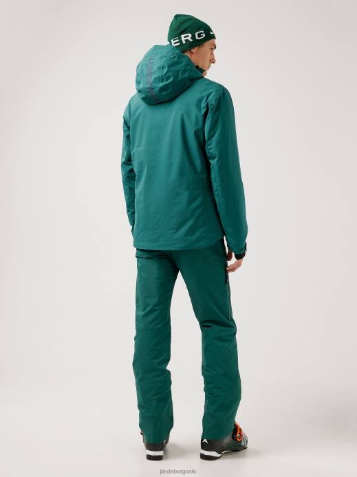 Men J.Lindeberg Treeline Green Ace Ski Jacket Clothing 8R622490