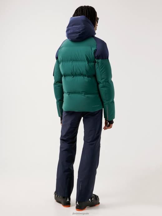 Men J.Lindeberg Treeline Green Adler Down Ski Jacket Clothing 8R622483