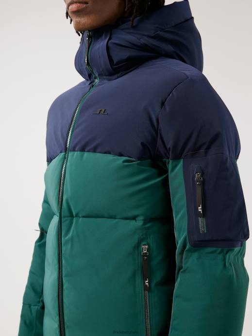 Men J.Lindeberg Treeline Green Adler Down Ski Jacket Clothing 8R622483