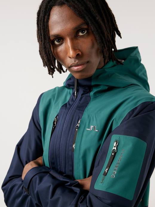 Men J.Lindeberg Treeline Green Summit Softshell Jacket Clothing 8R622477