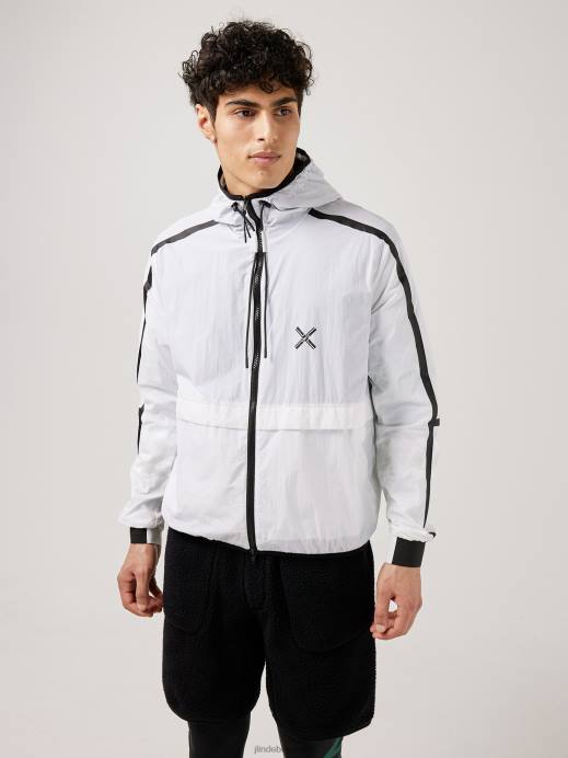 Men J.Lindeberg Whisper White Aston Light Weight Jacket Clothing 8R622472