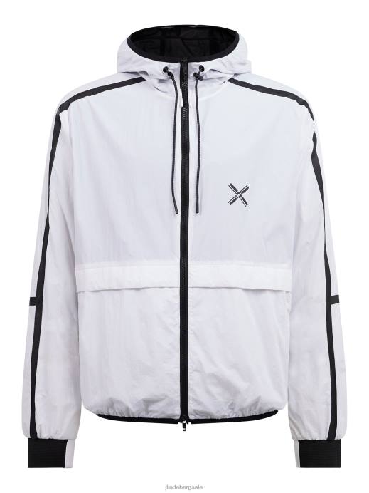 Men J.Lindeberg Whisper White Aston Light Weight Jacket Clothing 8R622472