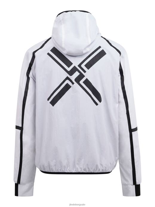 Men J.Lindeberg Whisper White Aston Light Weight Jacket Clothing 8R622472