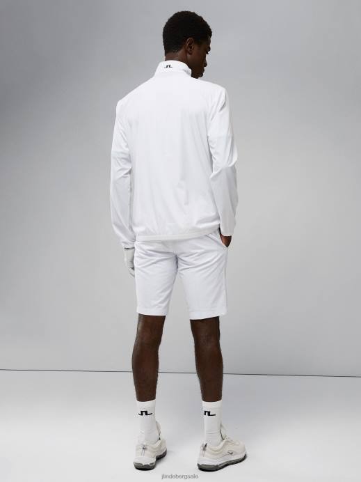 Men J.Lindeberg White Jayy Jacket Clothing 8R622386