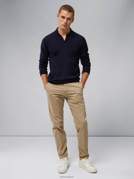 Men J.Lindeberg Batique Khaki Chaze Garment Dyed Pants Clothing 8R621147