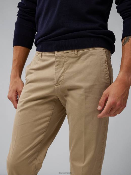 Men J.Lindeberg Batique Khaki Chaze Garment Dyed Pants Clothing 8R621147