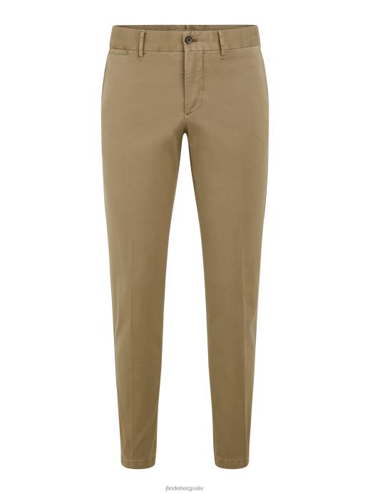 Men J.Lindeberg Batique Khaki Chaze Garment Dyed Pants Clothing 8R621147