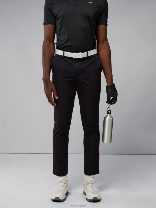 Men J.Lindeberg Black Axil Fleece Twill Pant Clothing 8R622179