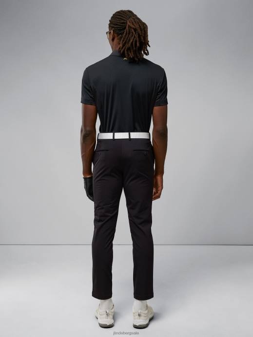 Men J.Lindeberg Black Axil Fleece Twill Pant Clothing 8R622179