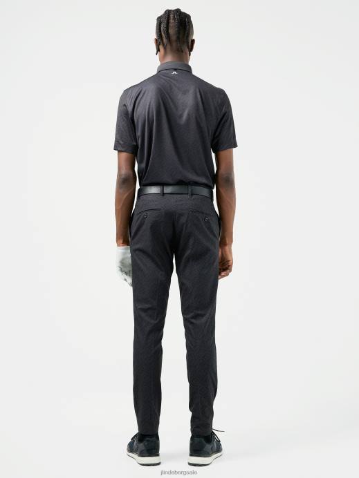 Men J.Lindeberg Black Bridge Monogram Tim Pant - Tour Collection Clothing 8R622219