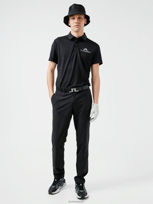 Men J.Lindeberg Black Stue Stripe Golf Pant Clothing 8R622209
