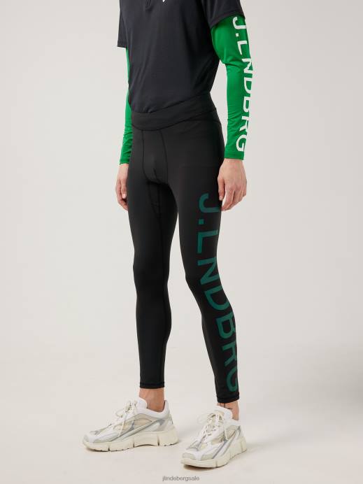 Men J.Lindeberg Black West Compression Tights Clothing 8R622236