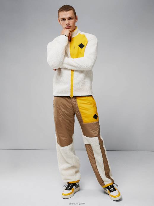 Men J.Lindeberg Cloud White Pile Story Hiking Pants Clothing 8R622202