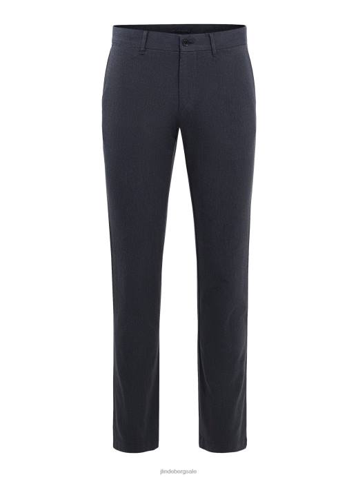 Men J.Lindeberg Dark Grey Chaze Flannel Twill Pants Clothing 8R622253