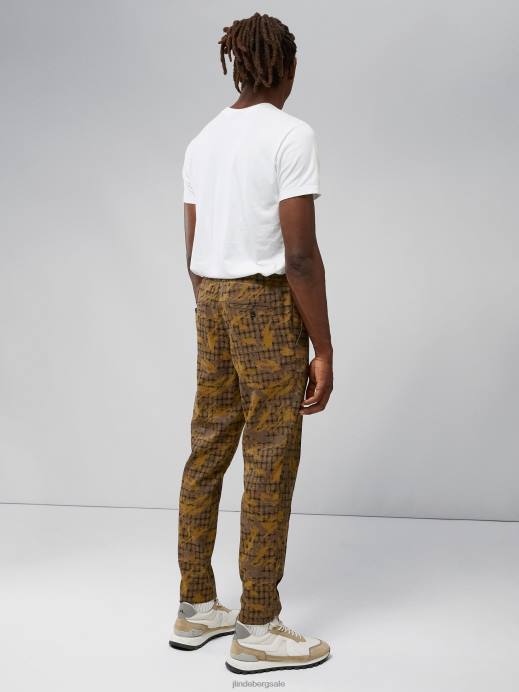 Men J.Lindeberg Daylily Sasha Camo-Check Pants Clothing 8R622195