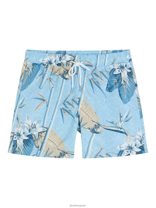 Men J.Lindeberg Dream Blue Banks Tropical Swim Trunks Clothing 8R621114