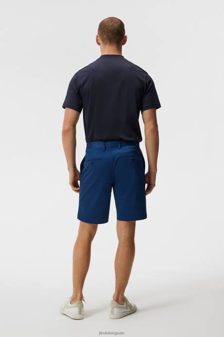 Men J.Lindeberg Estate Blue Nathan Super Satin Shorts Clothing 8R621129