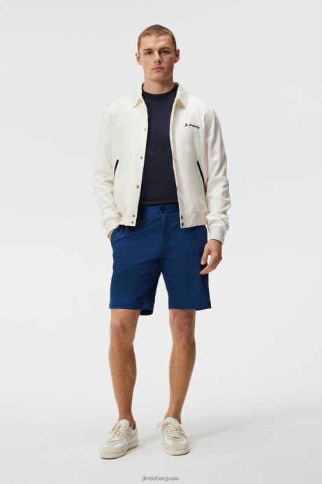 Men J.Lindeberg Estate Blue Nathan Super Satin Shorts Clothing 8R621129