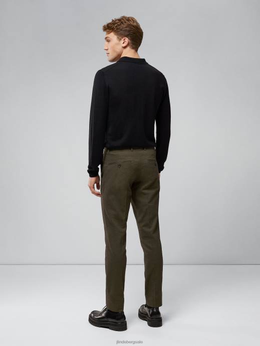 Men J.Lindeberg Forest Green Grant Micro Texture Pants Clothing 8R622198