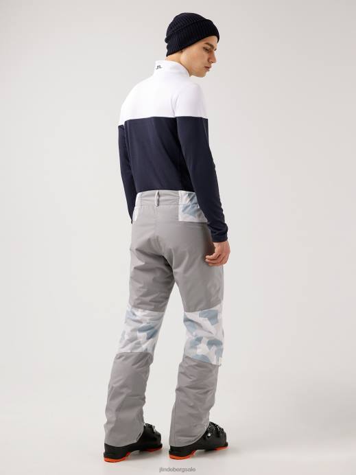 Men J.Lindeberg Grey Camo Clarke Ski Pant Clothing 8R622238