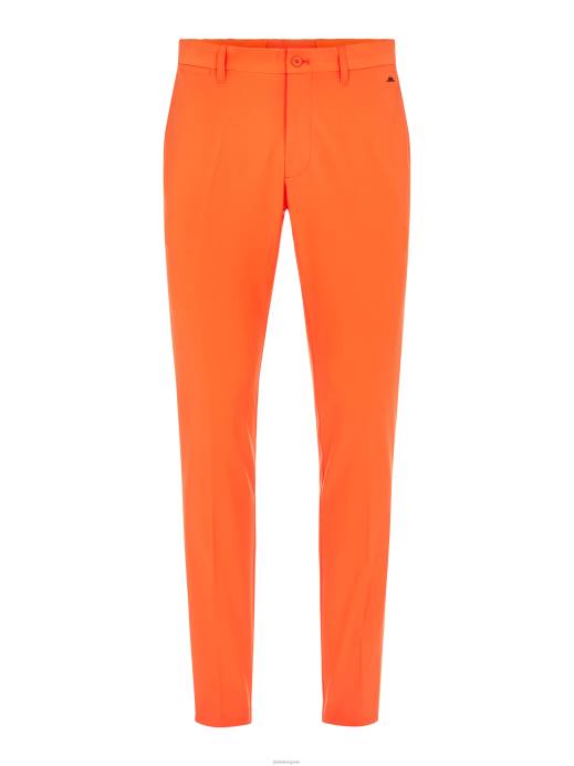 Men J.Lindeberg Lava Orange Ellott Golf Pant Clothing 8R622264