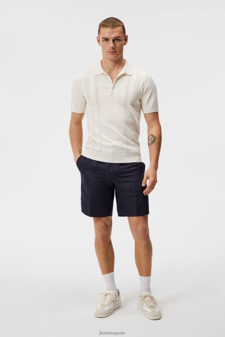 Men J.Lindeberg Navy Baron Tencel Linen Shorts Clothing 8R621126