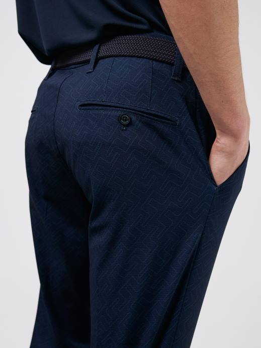Men J.Lindeberg Navy Blazer Bridge Monogram Tim Golf Pant Clothing 8R622223