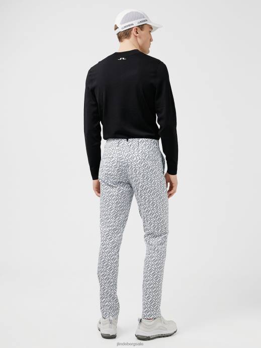 Men J.Lindeberg Navy Bridge Monogram Tim Golf Pant Clothing 8R622225
