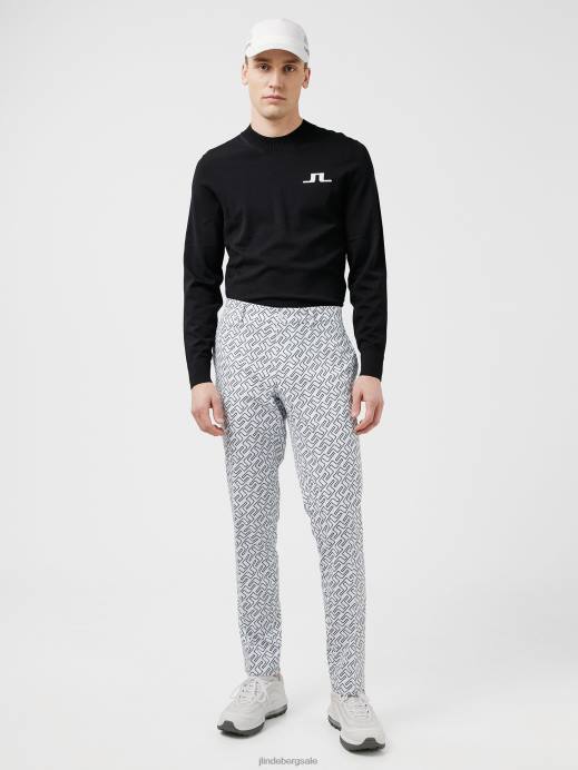 Men J.Lindeberg Navy Bridge Monogram Tim Golf Pant Clothing 8R622225