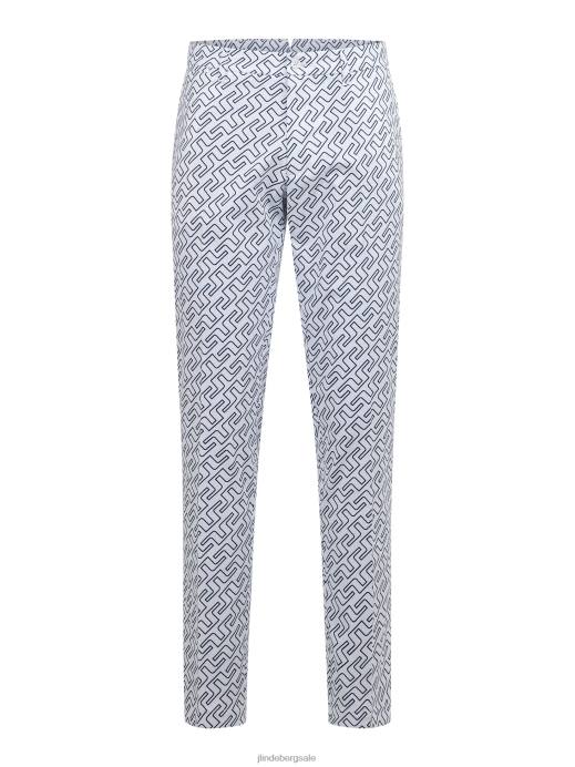 Men J.Lindeberg Navy Bridge Monogram Tim Golf Pant Clothing 8R622225