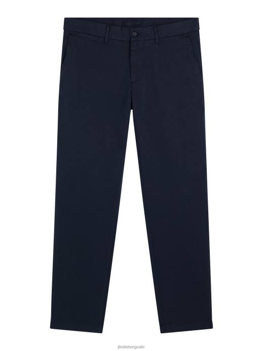 Men J.Lindeberg Navy Chaze Flannel Twill Pants Clothing 8R622200