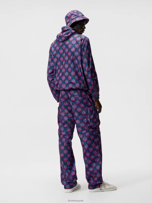 Men J.Lindeberg Navy Glossa Diamond Pants Clothing 8R621132