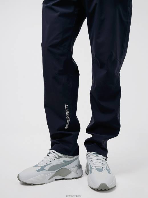 Men J.Lindeberg Navy Hills Golf Rain Pant Clothing 8R622221