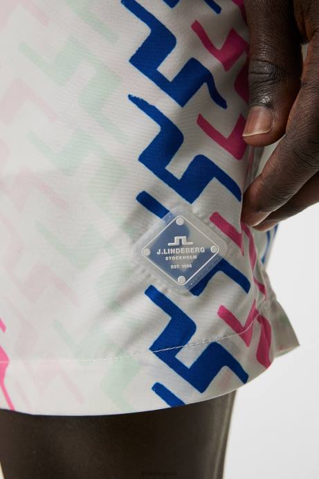 Men J.Lindeberg Pink Painted Bridge Banks Miami Swim Trunks Clothing 8R621111